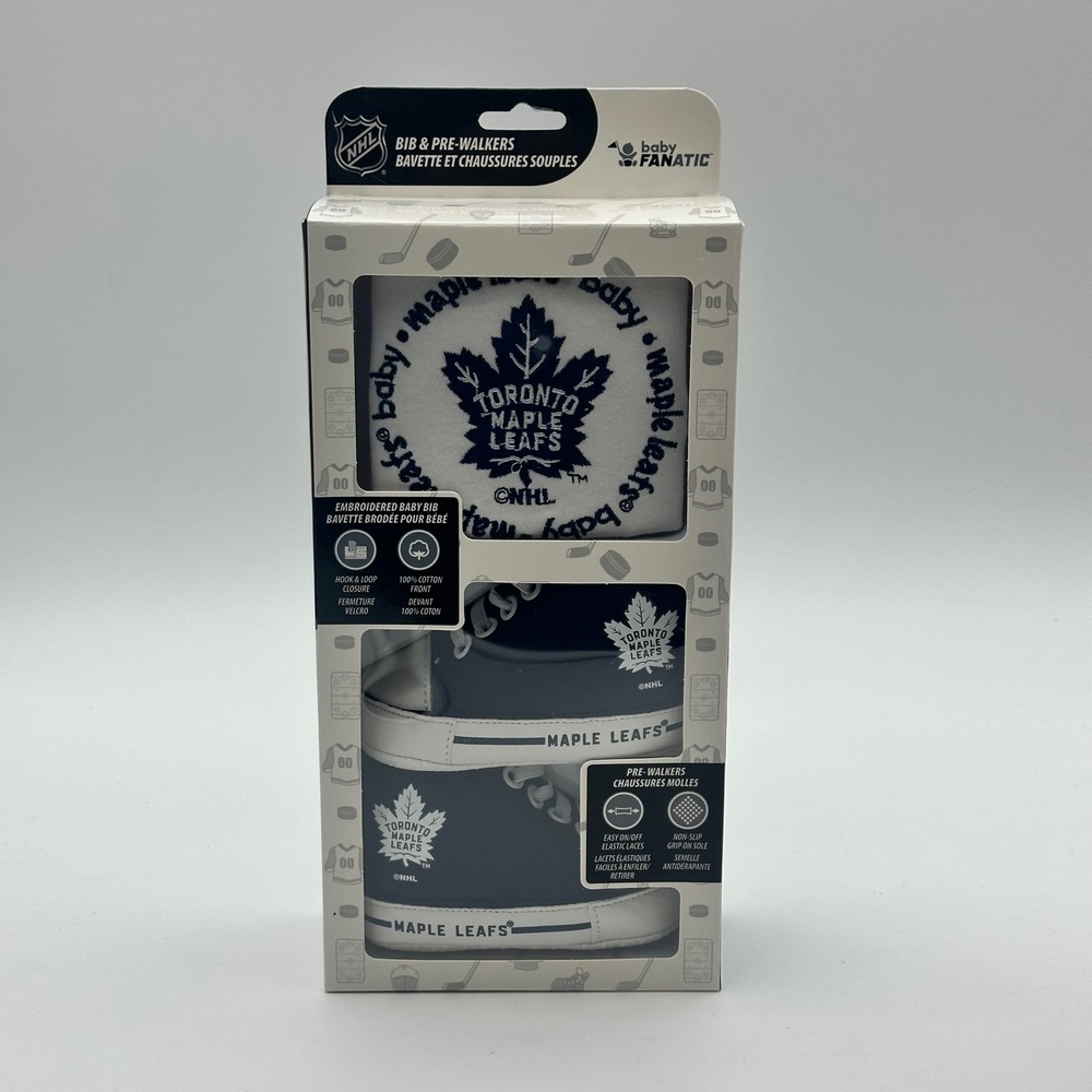 NHL Hockey Baby Toronto Maple‎ Leafs Gift Set – Bib and Shoes – FANATIC